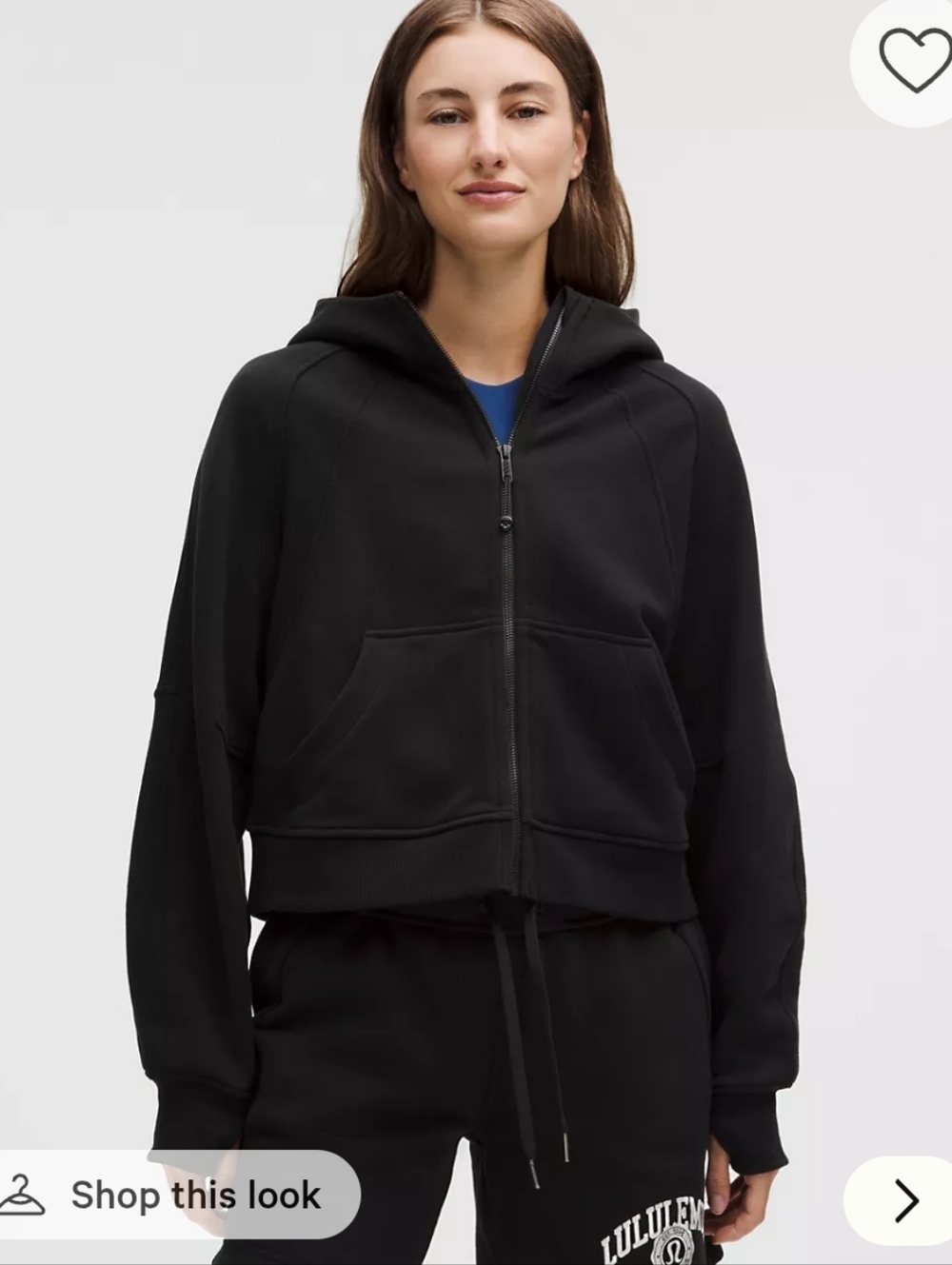 lululemon athletica Black Scuba Oversized Half-Zip Hoodie Size Xl/XXL